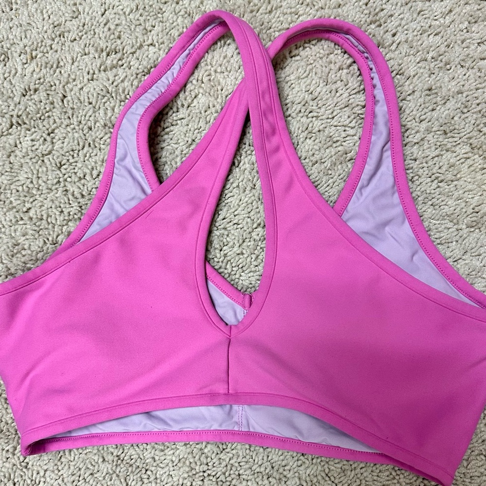 LoveShackFancy Pink Legging Set - Sports Bra & High-Waist Leggings - Picture 3 of 4